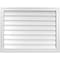 Ekena Millwork Vertical Surface Mount PVC Gable Vnt: Non-Functional, w/2"W x 1-1/2"H, Brickmould Frame, 34"W x 26"H GVPVE34X2602SN - alternate 1